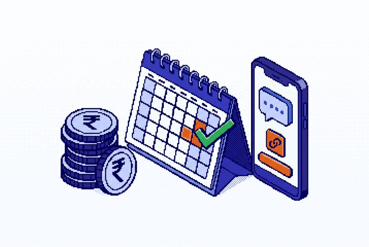 Pixel illustration for Lending & collections